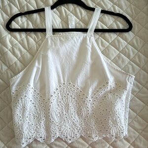 White Abercrombie crop top
